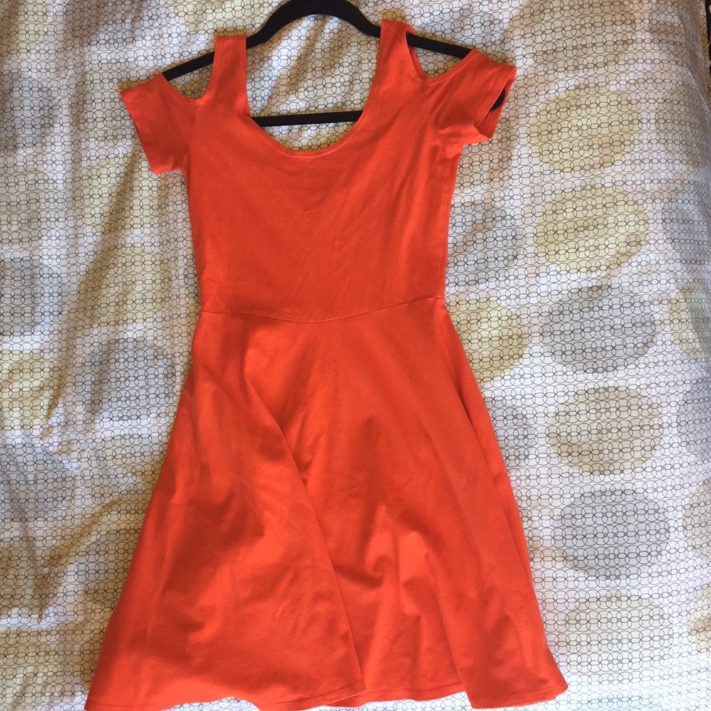XS flirty red SHE skater mini dress american made!
